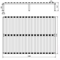 Veneti Rám postele s roštom WAFIC - 120x200