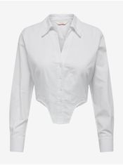 ONLY Biela dámska košeľa s korzetom ONLY Agla XL