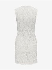 ONLY Biele dámske krajkové púzdrové šaty ONLY Arzina XL