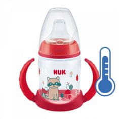 Nuk Dojčenská fľaša na učenie NUK s kontrolou teploty 150 ml červená 