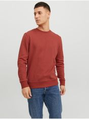 Jack&Jones Tehlová pánska basic mikina Jack & Jones Basic S