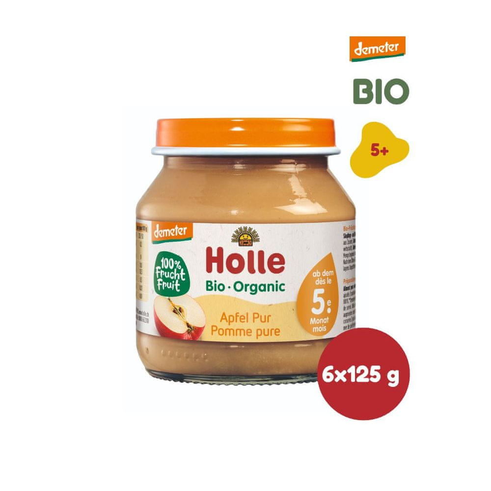 Holle Bio 100% jabĺčko - 6 x 125 g