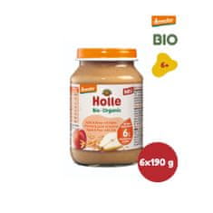 Holle Bio Jablko, hruška a vločky - 6 x 190 g