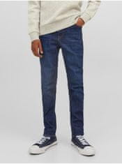 Jack&Jones Tmavomodré chlapčenské slim fit džínsy Jack & Jones Glenn 152