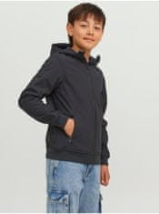 Jack&Jones Čierna chlapčenská softshellová bunda Jack & Jones Basic 176