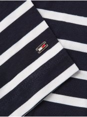 Tommy Hilfiger Bielo-modré dámske pruhované midišaty Tommy Hilfiger XL