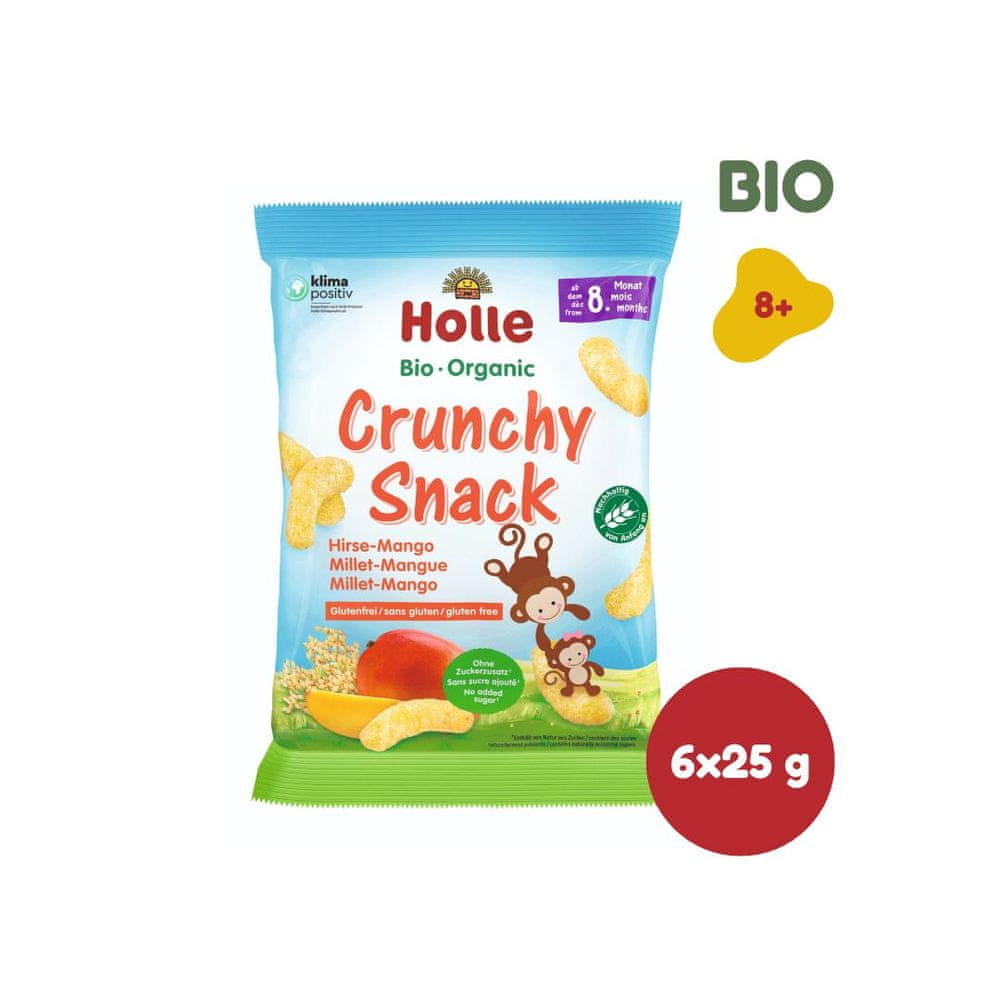 Holle Bio organické chrumky pšenové s mangom 6x25g