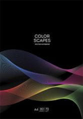 SHKOLYARYK Zošit "Color Scapes", mix, A4, linajkový, 80 listov, A4-080-5219L