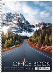 SHKOLYARYK Špirálový zošit "Office book", mix, A4+, linajkový, 80 listov, A4-IC-080-6502L