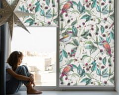 COLORAY.SK Roleta na okno Modré listy a farebné vtáky Žaluzija za propuščanje svetlobe 100x180 cm