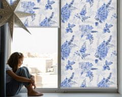 COLORAY.SK Roleta na okno Modré kvety Žaluzija za propuščanje svetlobe 120x240 cm