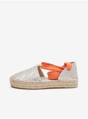 Guess Oranžovo-strieborné dámske vzorované espadrilky na zaväzovanie Guess Jalene 3 40