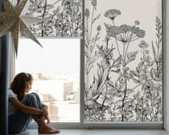 COLORAY.SK Roleta na balkon Sivé kvety Žaluzija za propuščanje svetlobe 130x180 cm