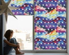 COLORAY.SK Roleta na okno Biele trojuholníky na farebnom pozadí Žaluzija za propuščanje svetlobe 140x240 cm