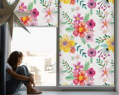COLORAY.SK Roleta na okno Maľované kvety Žaluzija za propuščanje svetlobe 70x140 cm