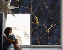 COLORAY.SK Roleta na okno Námornícky modrý mramor Žaluzija za propuščanje svetlobe 90x180 cm