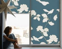 COLORAY.SK Roleta na dvere Biele vtáky na bielych kvetoch Žaluzija za propuščanje svetlobe 80x180 cm