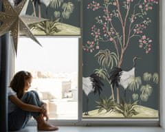 COLORAY.SK Roleta na okno Vtáky s ružovým kríkom Žaluzija za propuščanje svetlobe 70x140 cm