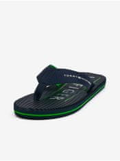 Tommy Hilfiger Tmavomodré pánske žabky Tommy Hilfiger Massage Footbed 41