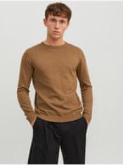 Jack&Jones Hnedý pánsky basic sveter Jack & Jones Basic S