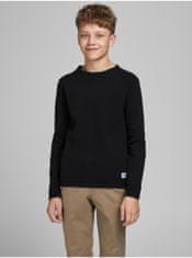 Jack&Jones Čierny chlapčenský sveter Jack & Jones Ehill 176