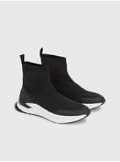 Calvin Klein Čierne pánske členkové slip on tenisky Calvin Klein Sock Boot Runner 43