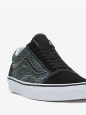 Vans Zeleno-čierne pánske vzorované tenisky so semišovými detailmi VANS Old Skool 42 1/2