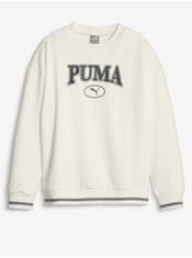 Puma Krémová dievčenská mikina Puma Squad Crew 160