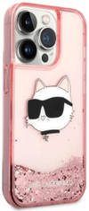 Karl Lagerfeld Kryt iPhone 14 Pro Max 6,7" pink hardcase Glitter Choupette Head (KLHCP14XLNCHCP)