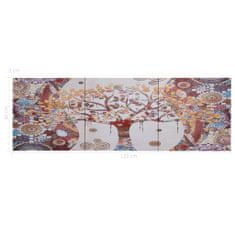 Vidaxl Sada nástenných obrazov na plátne Strom rôznofarebná 120x40 cm