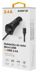 Aligator Aligátor nab. do auta 2xUSB výstupom 2,4A, čierna