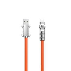 shumee Silný lomený kábel pre iPhone USB-A - Lightning 30W 1m 180 rotácia oranžový