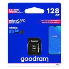 shumee Pamäťová karta Microcard 128GB micro SD XC UHS-I class 10 + SD adaptér