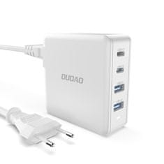 shumee Rýchla a výkonná sieťová nabíjačka GaN 2x USB-C 2x USB 100W biela