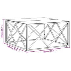 Vidaxl Konferenčný stolík zlatý 80x80x40 cm nerezová oceľ a sklo