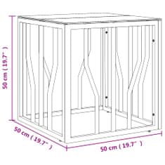 Petromila vidaXL Konferenčný stolík zlatý 50x50x50 cm nehrdzavejúca oceľ a sklo