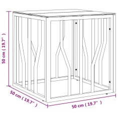 Vidaxl Konferenčný stolík strieborný 50x50x50 cm nerezová oceľ a sklo