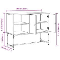 Petromila vidaXL Komoda hnedý dub 100x40x79,5 cm kompozitné drevo