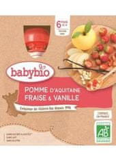 Babybio 4x Vrecko jablko jahoda vanilka 90 g