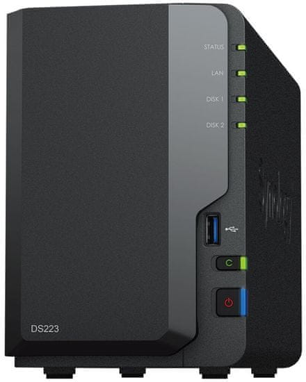 Synology DS223 2x SATA, 2GB RAM, 3x USB 3.2, 1x GbE