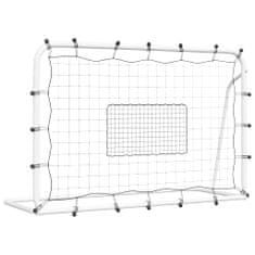 Vidaxl Futbalový nahrávač, bielo čierny 184x61x123 cm, oceľ a PE