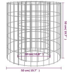 Vidaxl Gabiónové ohnisko Ø50 cm pozinkované železo