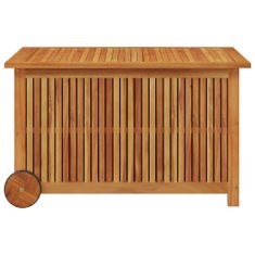 Vidaxl Záhradný úložný box s kolieskami 90x50x58 cm masívna akácia