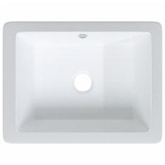 Petromila vidaXL Kúpeľňové umývadlo biele 36x31,5x16,5 cm obdĺžnikové keramické