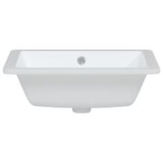 Petromila vidaXL Kúpeľňové umývadlo biele 46,5x35x18 cm obdĺžnikové keramické