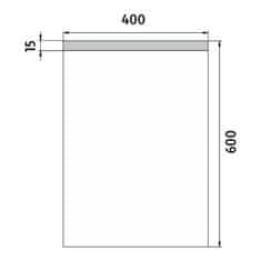 NIMCO Séria 8000 ZP 8000 LED zrkadlo 400x600 rám hliníkový - Nimco