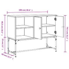 Petromila vidaXL Komoda sivý dub sonoma 100x40x79,5 cm kompozitné drevo