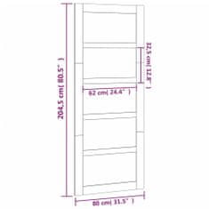 Vidaxl Dvere do stodoly biele 80x1,8x204,5 cm masívna borovica