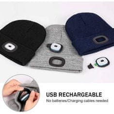 Mormark Teplá unisex čiapka so svetlom LED a USB nabíjaním | LEDBEANIE