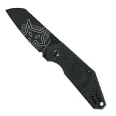 Fox Knives FX-650 KEA Wihongi taktický vreckový nôž 7 cm, celočierny, G10, puzdro nylon